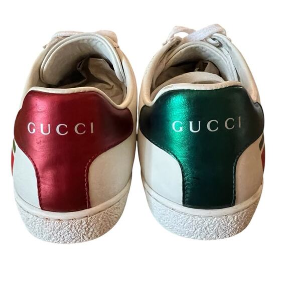 Gucci Ace Interlocking G Sneakers White Leather Low Top Logo EU 36 US 6 - Picture 5 of 12